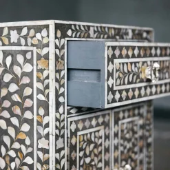 Graham & Green Bedside Tables<Classic Grey Mother of Pearl Bedside Table