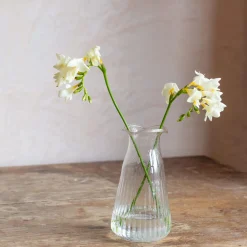 Graham & Green Vases & Plant Pots<Clear Fluted Glass Vase