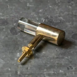 Graham & Green Knobs & Handles<Clear Glass and Brass Knob