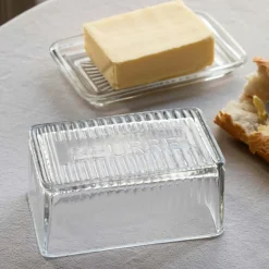 Graham & Green Kitchen Accessories|Tableware<Clear Glass Butter Dish