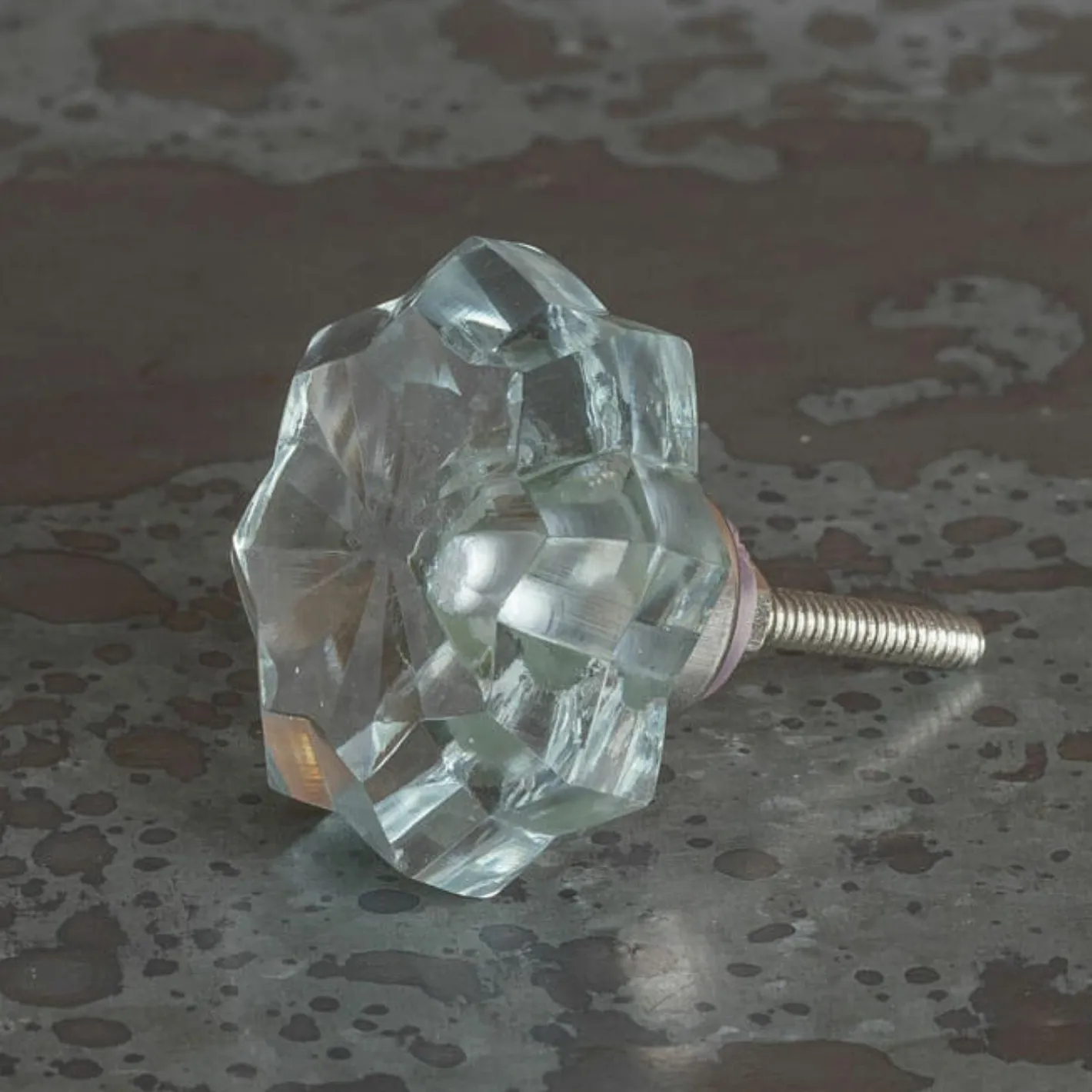 Graham & Green Knobs & Handles<Clear Glass Floral Knob