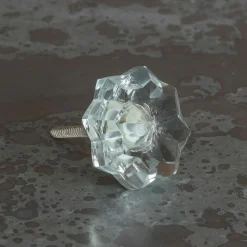 Graham & Green Knobs & Handles<Clear Glass Floral Knob