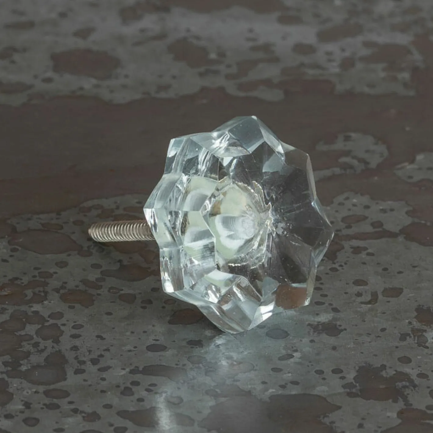 Graham & Green Knobs & Handles<Clear Glass Floral Knob