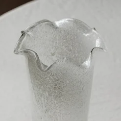 Graham & Green Vases & Plant Pots<Clear Glass Ruffle Vase