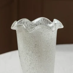 Graham & Green Vases & Plant Pots<Clear Glass Ruffle Vase