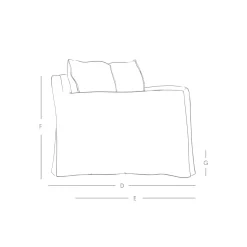 Graham & Green Ready To Go Sofas<Clementine Natural Belgian Linen Three Seater Sofa