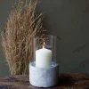 Graham & Green Candle Holders & Candles<Concrete Hurricane Lantern