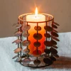 Graham & Green Candle Holders & Candles<Copper Circles Tea Light Holder