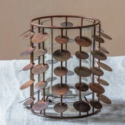 Graham & Green Candle Holders & Candles<Copper Circles Tea Light Holder