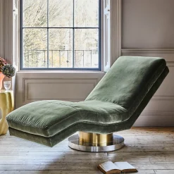 Graham & Green Cocktail Chairs<Corinne Green Velvet Chaise
