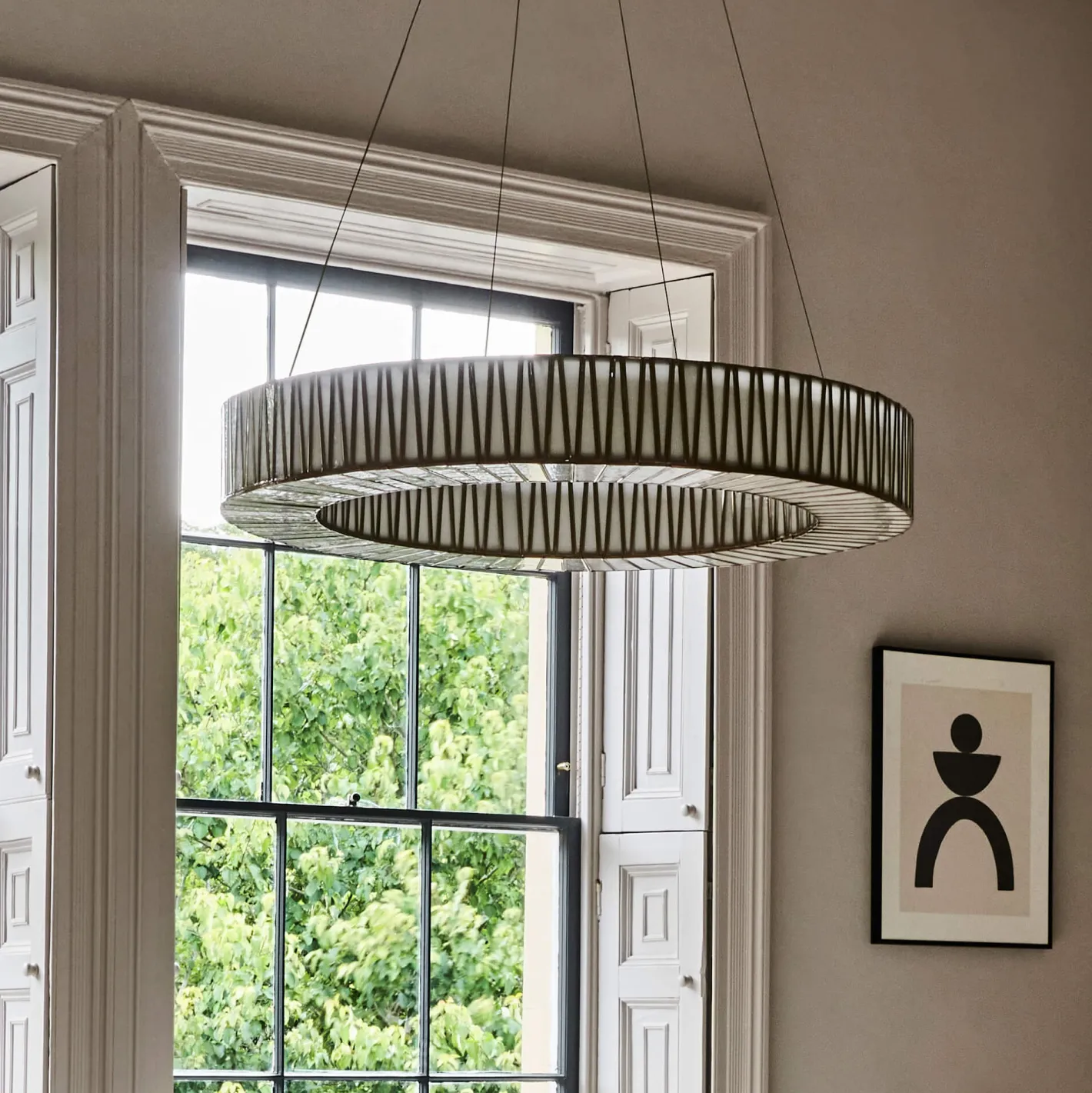 Graham & Green Ceiling Lights & Chandeliers<Corrine Frosted Glass Large Chandelier