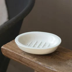 Graham & Green Bathroom Accessories<Cream Ceramic Two-Part Soap Dish