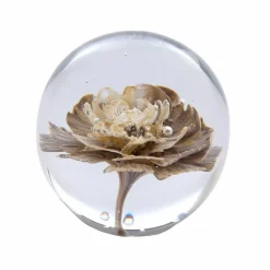 Graham & Green Bookends & Paperweights|Decorative Accessories<Cream Flower Glass Ornament