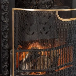 Graham & Green Fireside<Curved Brass Fire Screen