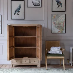 Graham & Green Sideboards & Tv Stands<Dali Natural Linen Cupboard with Drawers