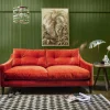 Graham & Green Ready To Go Sofas<Deep Dream Carnelian Velvet Two and a Half Seater Sofa