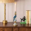 Graham & Green Candle Holders & Candles<Delft Blue Ceramic Parrot Candle Holder
