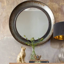 Graham & Green Bathroom Mirrors|Bathroom Mirrors<Distressed Round Mirror