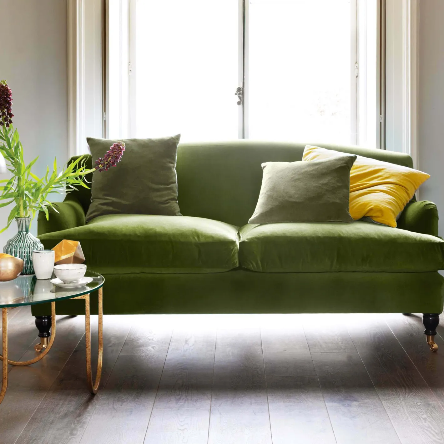Graham & Green Ready To Go Sofas<Doze Forest Green Velvet Sofa
