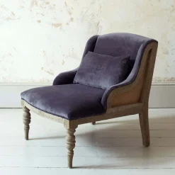 Graham & Green Armchairs<Duchess Grey Velvet Armchair