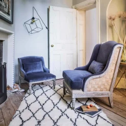 Graham & Green Armchairs<Duchess Grey Velvet Armchair