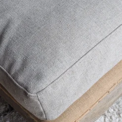 Graham & Green Benches & Ottomans|Ottomans & Benches<Duke Natural Linen Ottoman