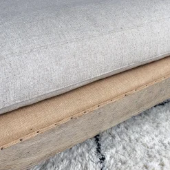 Graham & Green Benches & Ottomans|Ottomans & Benches<Duke Natural Linen Ottoman