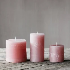 Graham & Green Candle Holders & Candles<Dusky Pink Pillar Candles