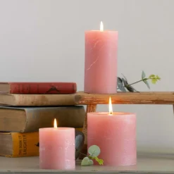 Graham & Green Candle Holders & Candles<Dusky Pink Pillar Candles
