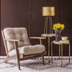Graham & Green Armchairs<Dylan Natural Linen Armchair