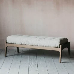 Graham & Green Benches & Ottomans|Ottomans & Benches<Dylan Natural Linen Bench