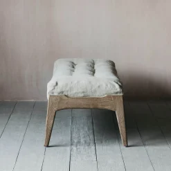 Graham & Green Benches & Ottomans|Ottomans & Benches<Dylan Natural Linen Bench