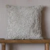 Graham & Green Sofa Cushions|Cushions<Eggshell Curly Square Sheepskin Cushion
