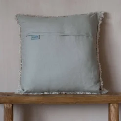 Graham & Green Sofa Cushions|Cushions<Eggshell Curly Square Sheepskin Cushion
