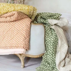 Graham & Green Quilts & Bedding<Eliza Floral Block Printed Bed Quilt