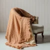 Graham & Green Sofa Throws|Throws & Blankets<Eliza Floral Block Printed Sherpa Throw