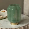 Graham & Green Table Lamps<Emaline Small Green and Gold LED Table Lamp