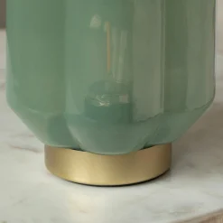 Graham & Green Table Lamps<Emaline Small Green and Gold LED Table Lamp
