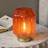 Graham & Green Table Lamps<Emaline Small Red and Gold LED Table Lamp