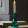 Graham & Green Candle Holders & Candles<Emerald Glass Candle Holder