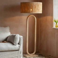 Graham & Green Floor Lamps<Enzo Wooden Floor Lamp