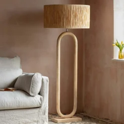 Graham & Green Floor Lamps<Enzo Wooden Floor Lamp
