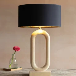 Graham & Green Table Lamps<Enzo Wooden Table Lamp