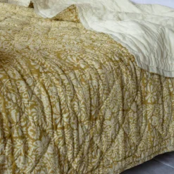 Graham & Green Quilts & Bedding<Esme Floral Block Printed Bed Quilt