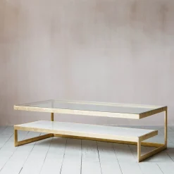 Graham & Green Coffee Tables<Estere Gold and Marble Coffee Table