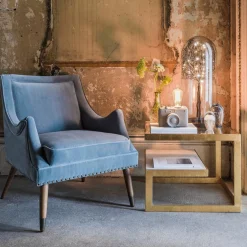 Graham & Green Coffee Tables|Side Tables<Estere Gold and Marble Side Table