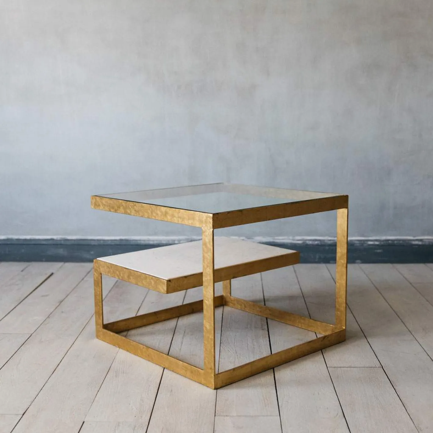Graham & Green Coffee Tables|Side Tables<Estere Gold and Marble Side Table