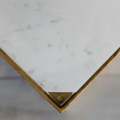 Graham & Green Coffee Tables|Side Tables<Estere Gold and Marble Side Table