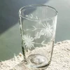 Graham & Green Outdoor Dining|Glassware<Etched Floral Glass Tumbler