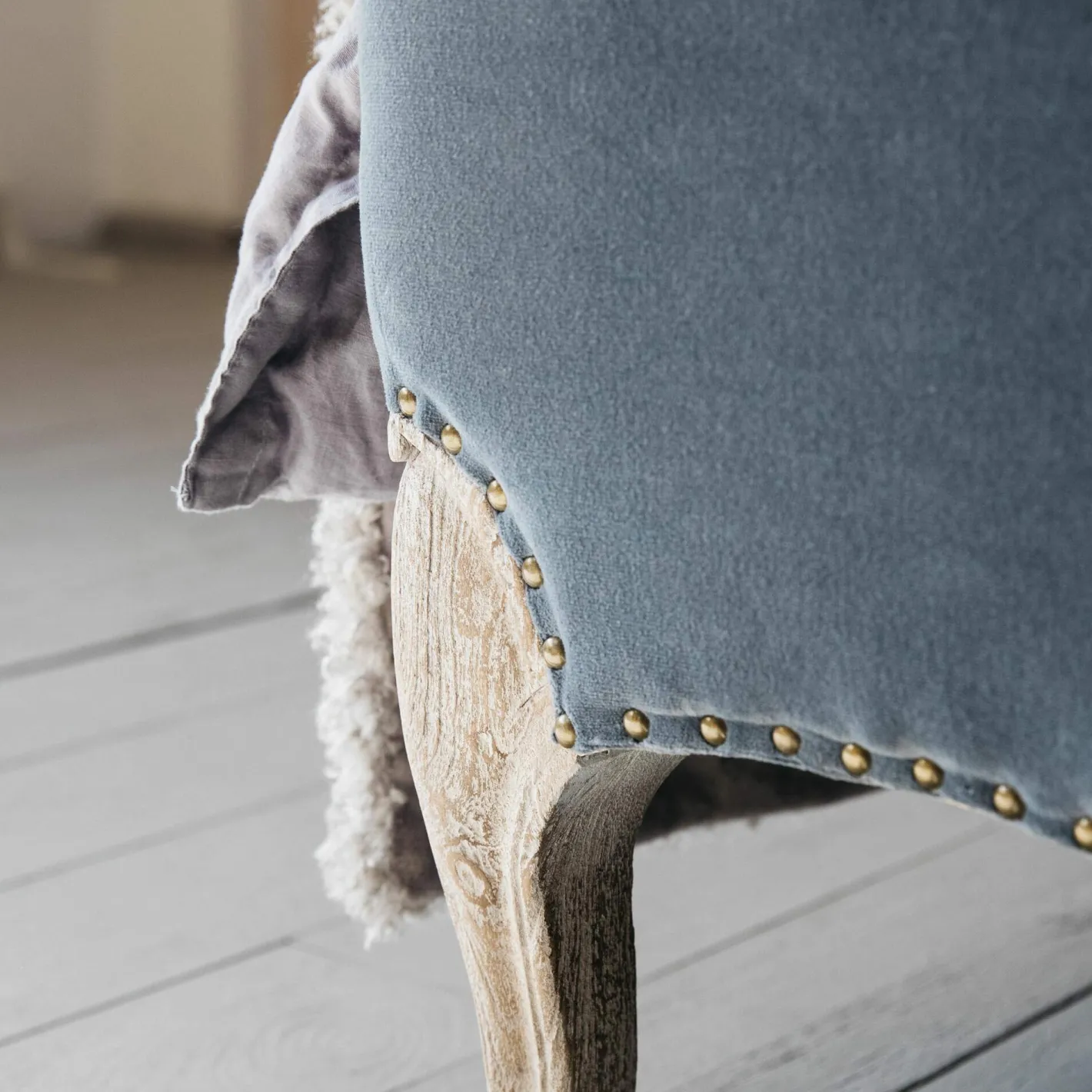 Graham & Green Beds & Headboards<Evelyn Grey Velvet Beds